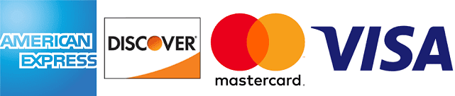 Visa, Discover, American Express, Mastercard