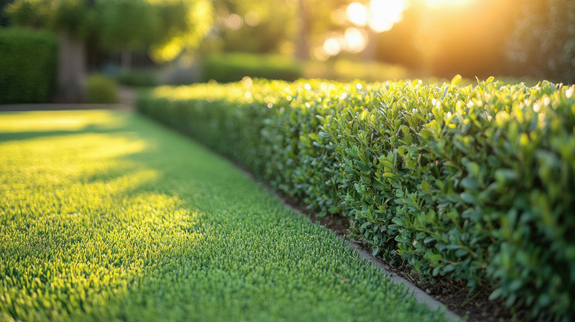 Lush, healthy lawn treated with professional fertilization